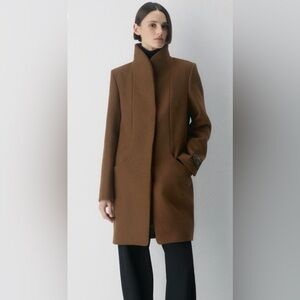 ARITZIA Wilfred Camel Brown Wool  Coat